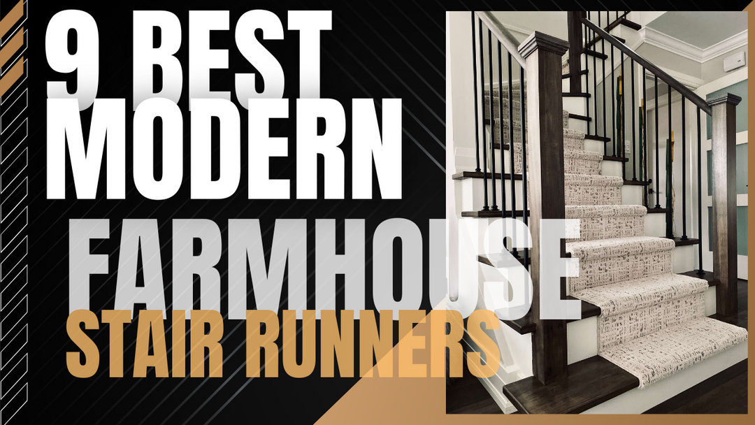 9 best modern farmhouse stair runners for Canadian Homes