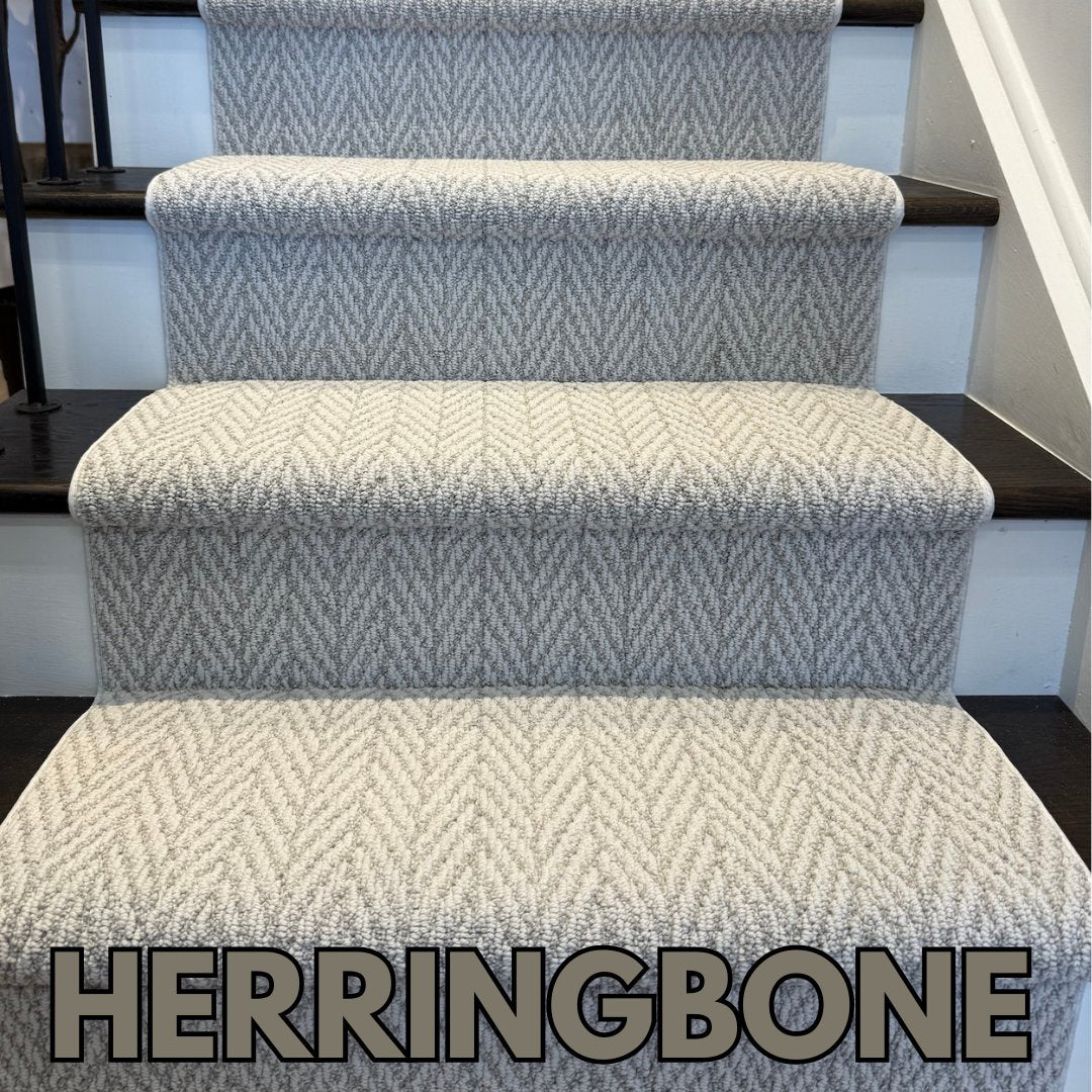 herringbone style stair runners
