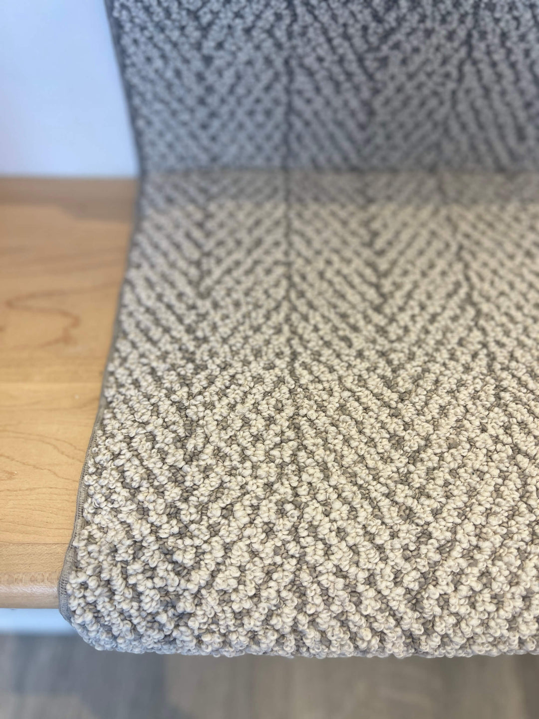 Amalfi Santa Marina herringbone stair runner roll – elegant European-inspired carpet Canada