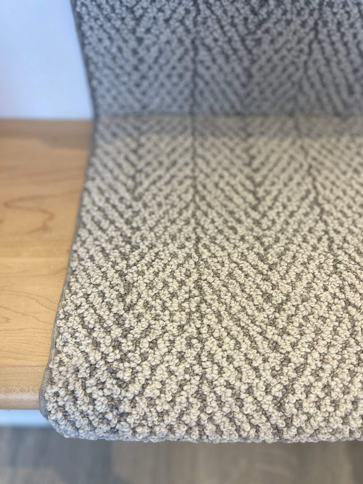 Amalfi Santa Marina herringbone stair runner roll – elegant European-inspired carpet Canada