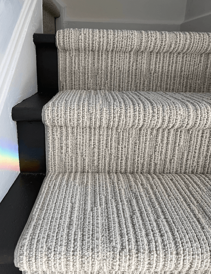 Close-up of Anderson Tuftex Chase stair runner Canada – durable contemporary modern carpet detail