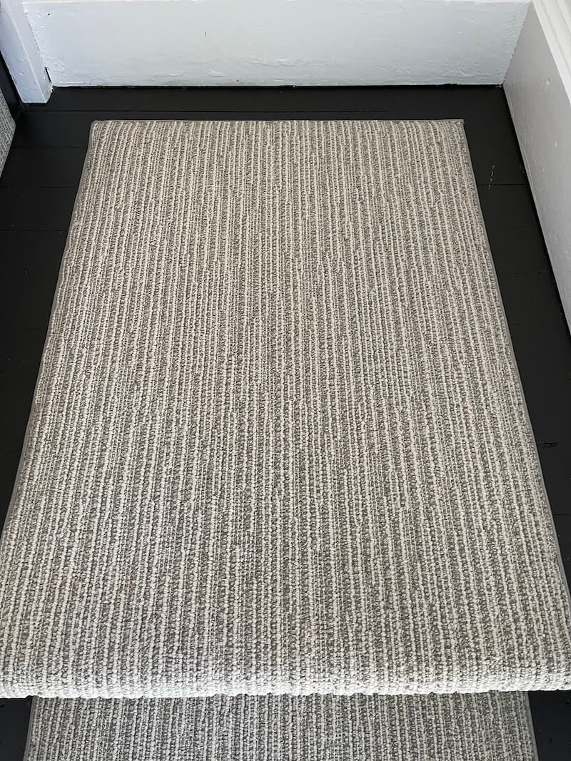 Anderson Tuftex Chase stair runner Canada – contemporary modern carpet shown from side