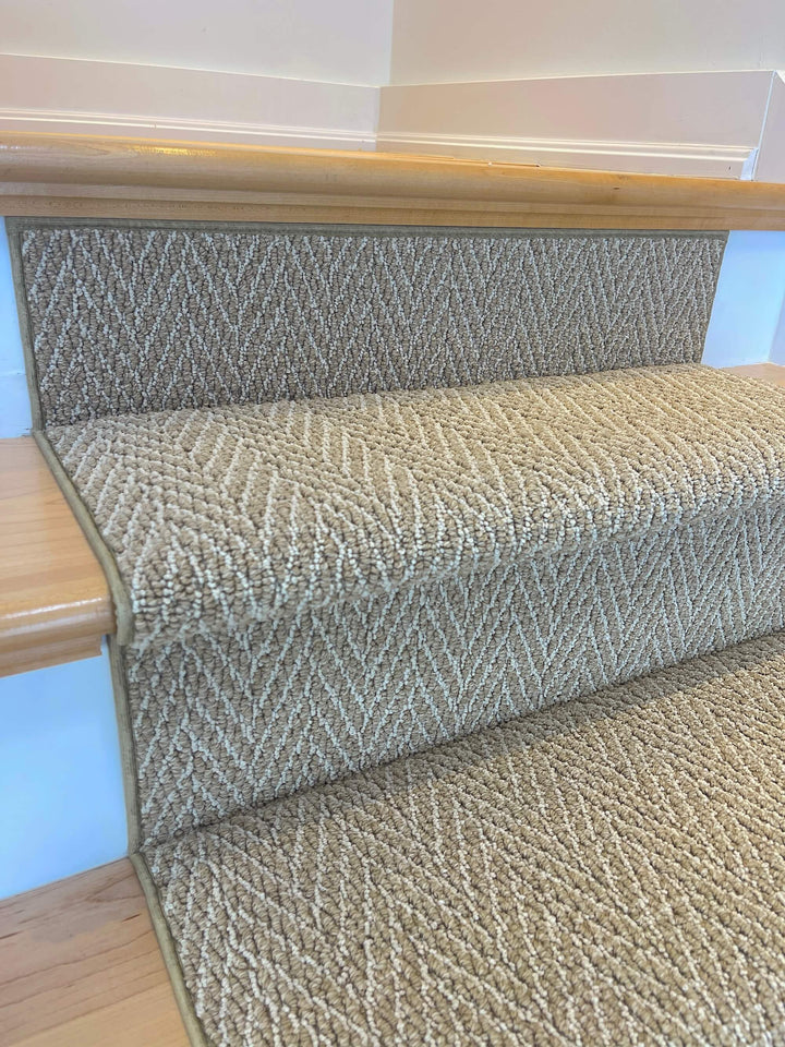 Anderson Tuftex Cork Herringbone stair runner roll – durable carpet Canada