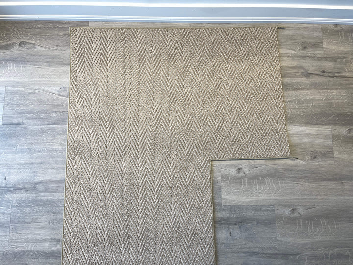 Full view of Anderson Tuftex Cork Stair Runner Landing Canada in warm cork-brown tones