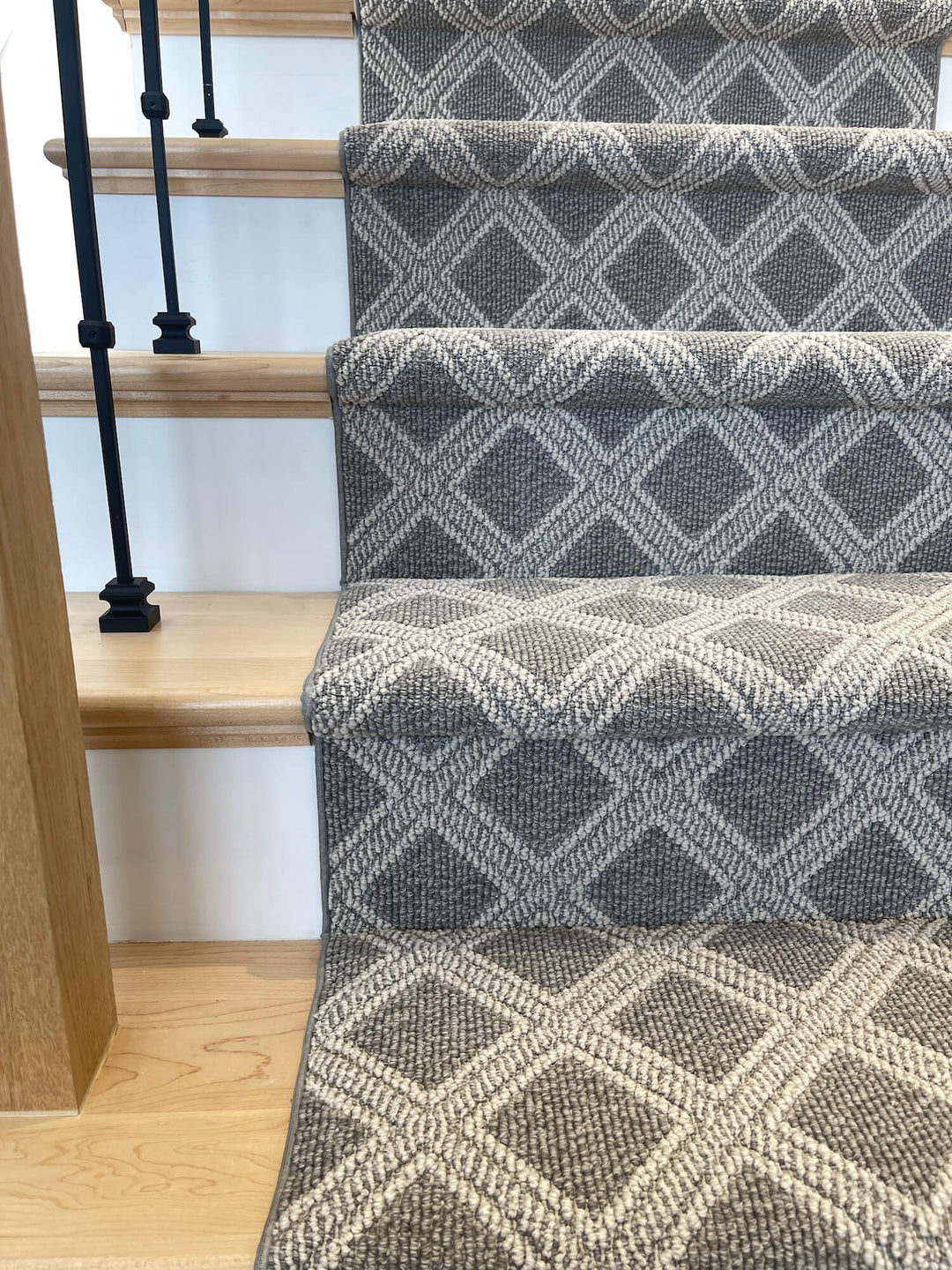 Anderson Tuftex Scout Oxford stair runner Canada – custom durable carpet installed on staircase