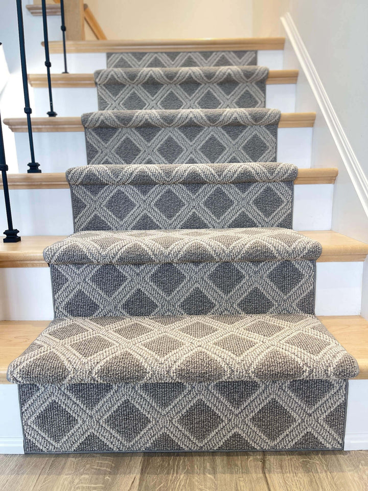 Top view of Anderson Tuftex Scout Oxford stair runner Canada – DIY-friendly custom carpet