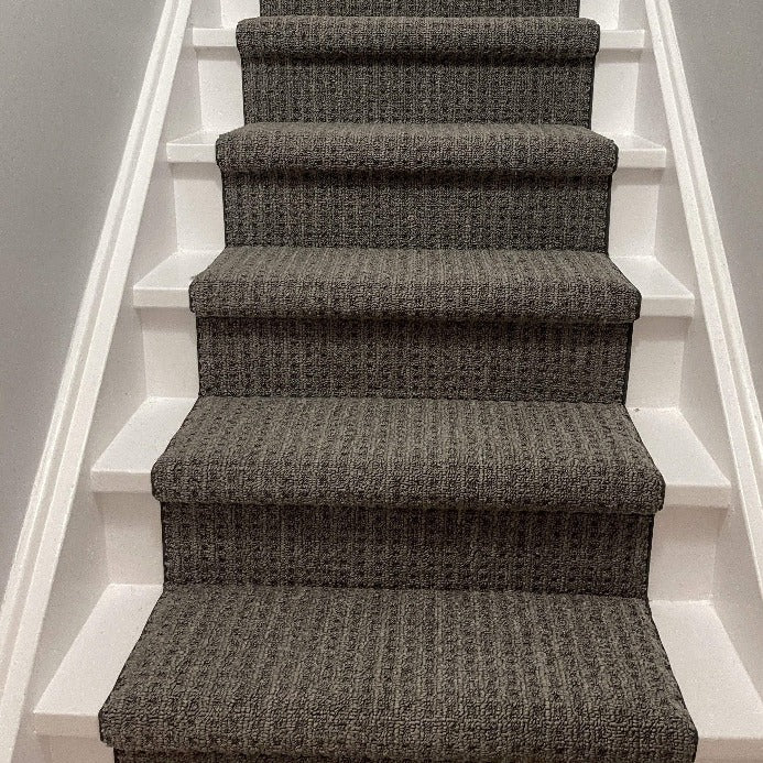 Gray Berber stair runner Canada – Boloria North American durable DIY-friendly carpet