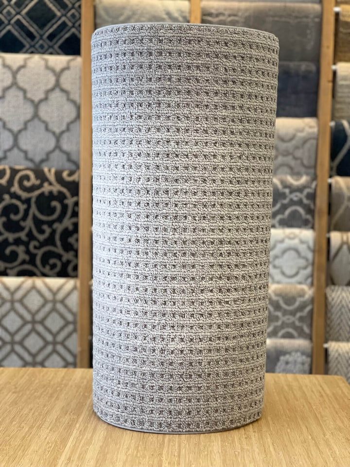 Boloria Windsor Gray stair runner roll – durable Berber carpet Canada