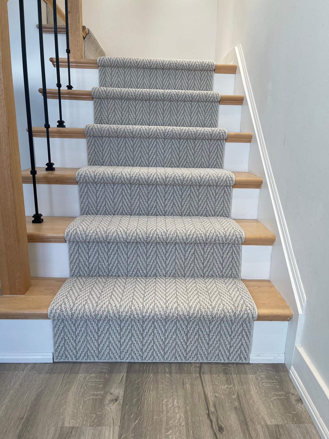 Anderson Tuftex Always Natural Foggy Herringbone Stair Runner🔥 - Direct Carpet