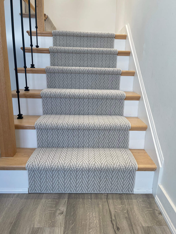 Anderson Tuftex Always Natural Foggy Herringbone Stair Runner🔥 - Direct Carpet