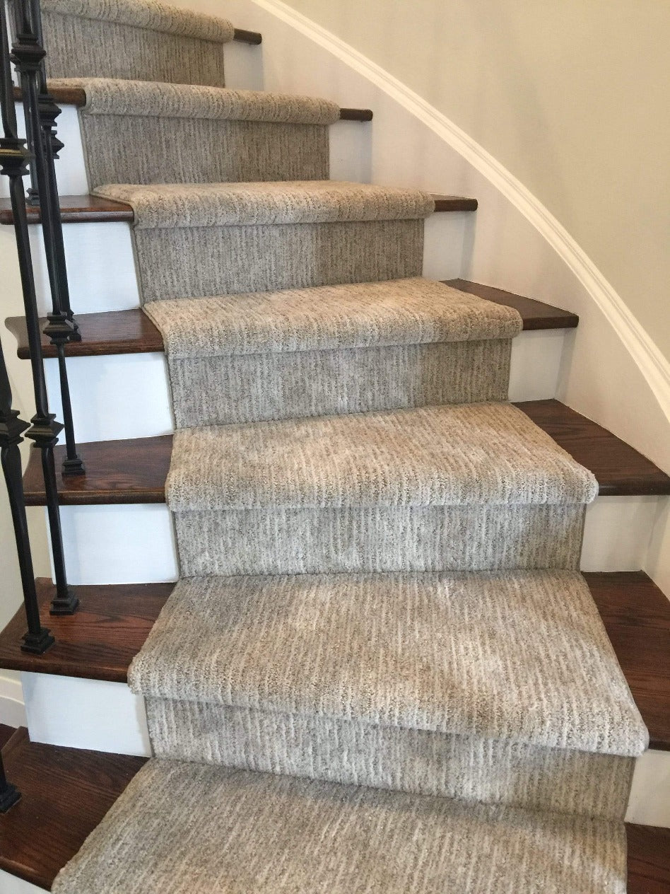 DIY Pale Taupe Stair Runner Free Underpad