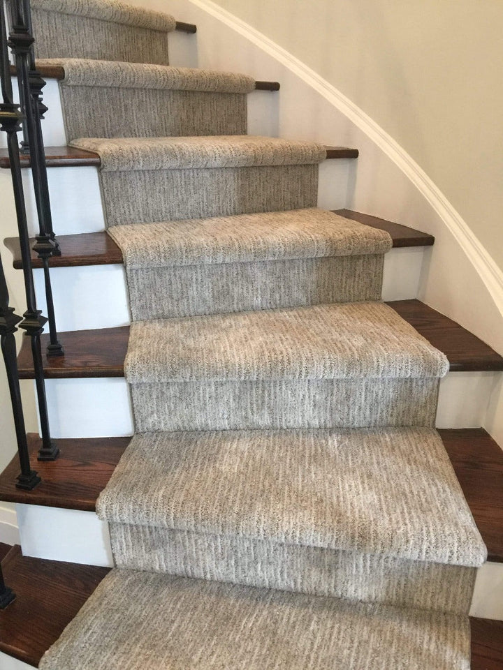 DIY Pale Taupe Stair Runner Free Underpad