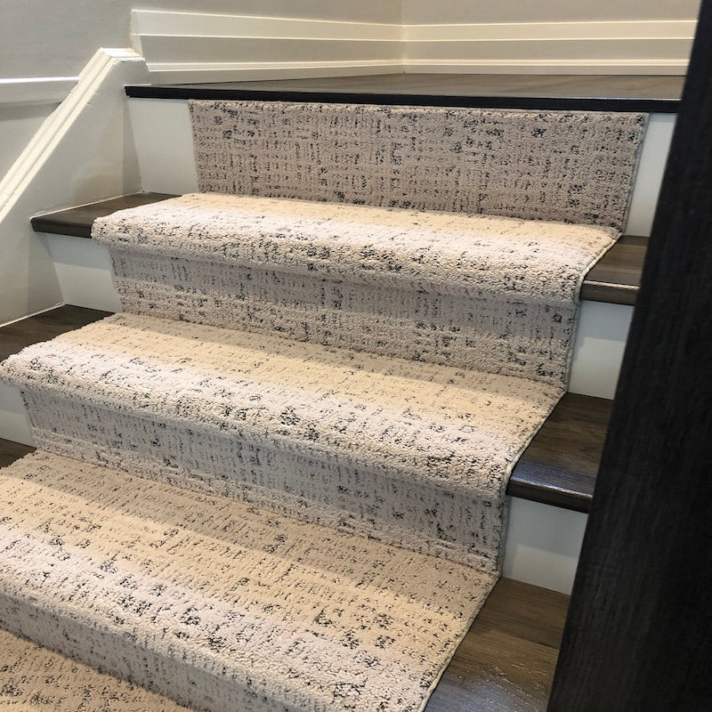 Exquisite Portrait Corinthian Column Stair Runner Landing Canada installed on a stair landing