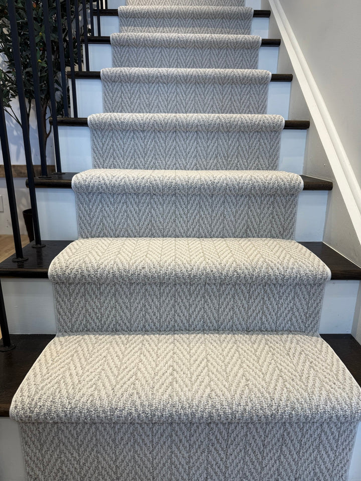 Foggy Herringbone Stair Runner Kelowna Kamloops BC and across Canada