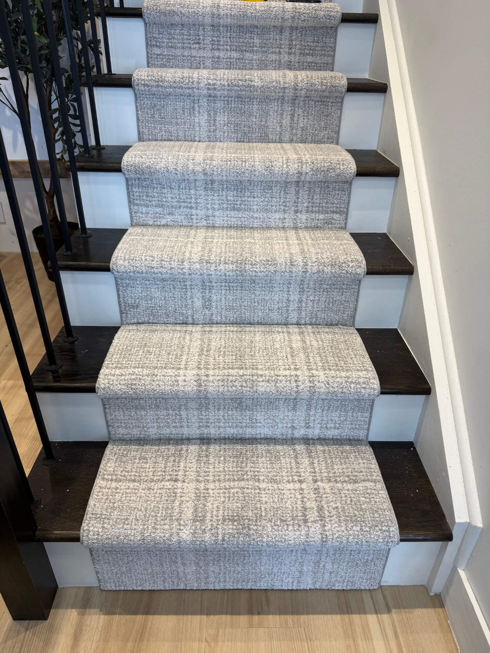grey stair runner