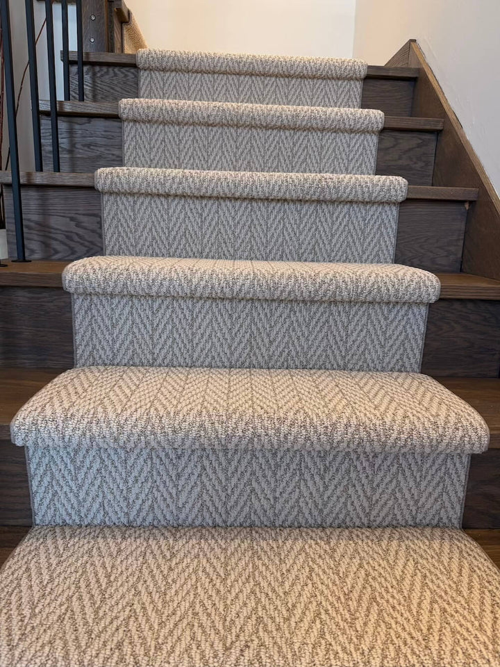 Modern Mushroom Staircase Runner Vancouver Calgary Canada