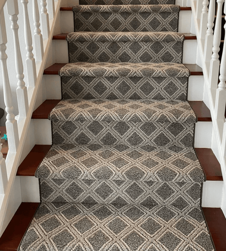 Close-up of Anderson Tuftex Scout Oxford stair runner Canada – custom textured carpet detail