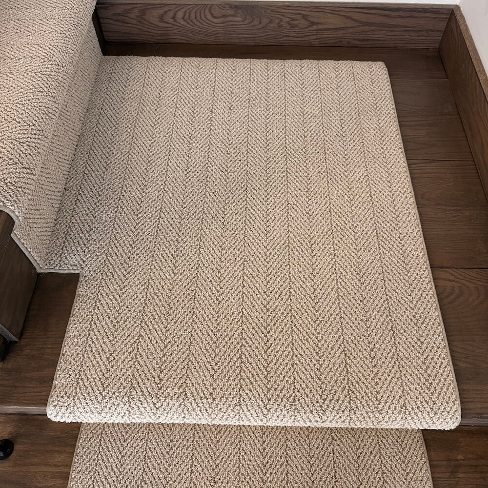 Amalfi Capri beige herringbone stair runner landing
