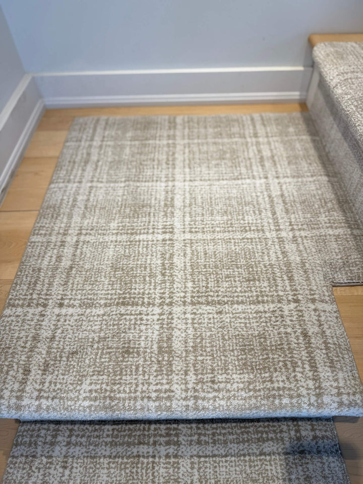 Tartan Beige Grindstone Stair Runner Landing Canada