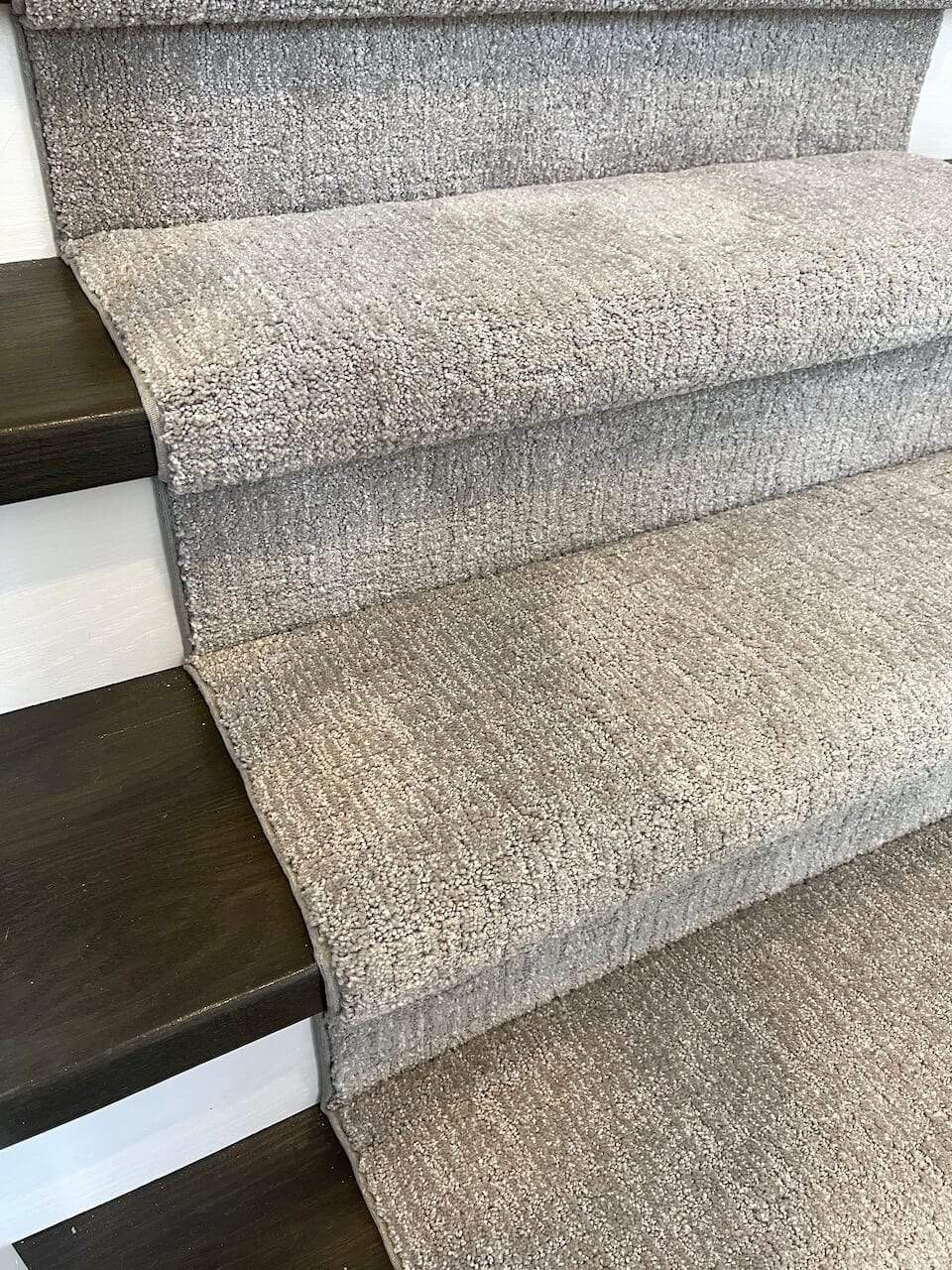 Ultra Soft Grey Staircase Carpet Vancouver Calgary Canada